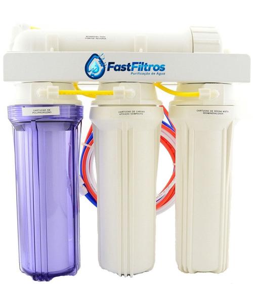 Imagem de Filtro Osmose Reversa 4 Estágios Com Deionizador 380 litros/dia
