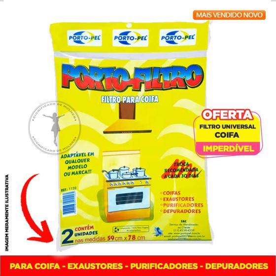 Imagem de Filtro Para Coifa Exaustores e Depurador C/2 Un 1120 Universal