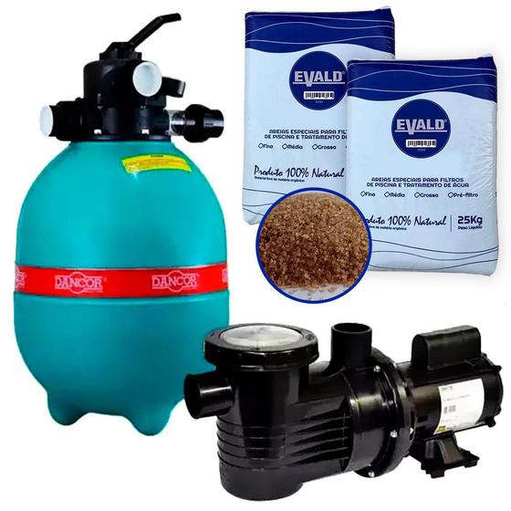 Filtro para Piscina DFR 15-7 com Bomba 1/2 CV Monofásica C/ Areia DANCOR Menor preço em Filtro para Piscina DFR 15-7 com Bomba 1/2 CV Monofásica C/ Areia DANCOR