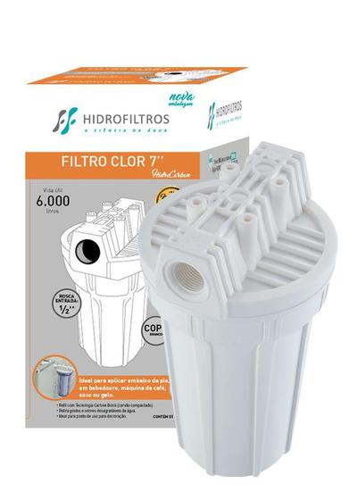 Imagem de Filtro Pou 7 Branco Carbon Block - 907-0022 - Hidro Filtros / Pentair