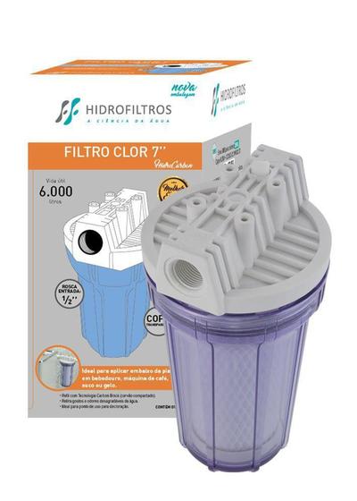 Imagem de Filtro Pou 7 Transparente Carbon Block - 907-0023 - HIDRO FILTROS / PENTAIR