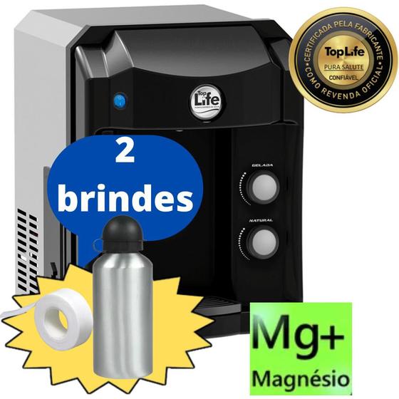 Imagem de Filtro Purificador Água Gelada e Natural Super Alcalina Ionizada e Ozônio c/ minerais e Magnésio Mg+ - Top Life