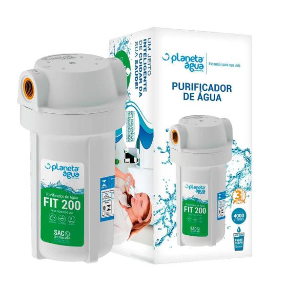 Imagem de Filtro Purificador De Água Fit 200 7 Pol  Branco Planeta Água