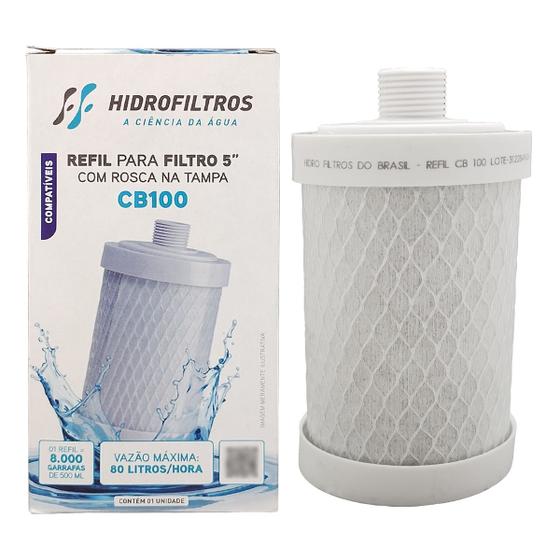 Imagem de Filtro Refil Carvão Ativado Carbon Block 5 Com Rosca