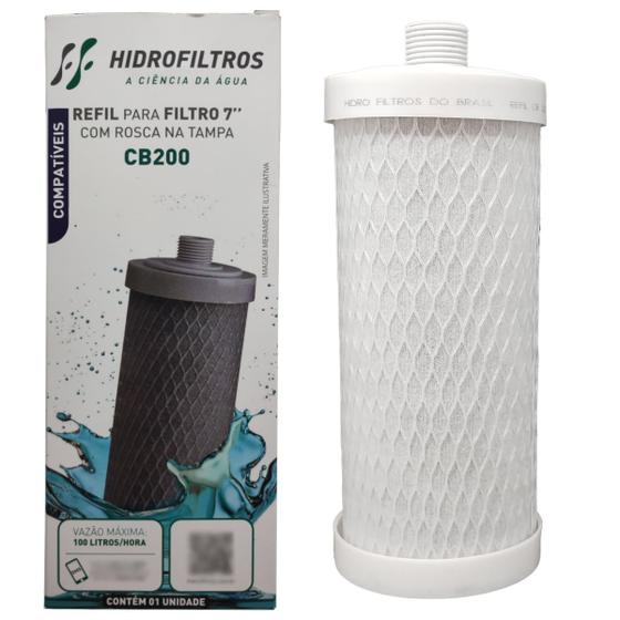 Imagem de Filtro Refil Carvão Ativado Carbon Block 7 Com Rosca