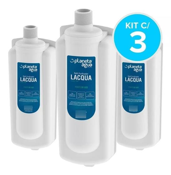 Imagem de Filtro Refil Purificador De Agua Latina Pa355 Pa335-Kit 3Un