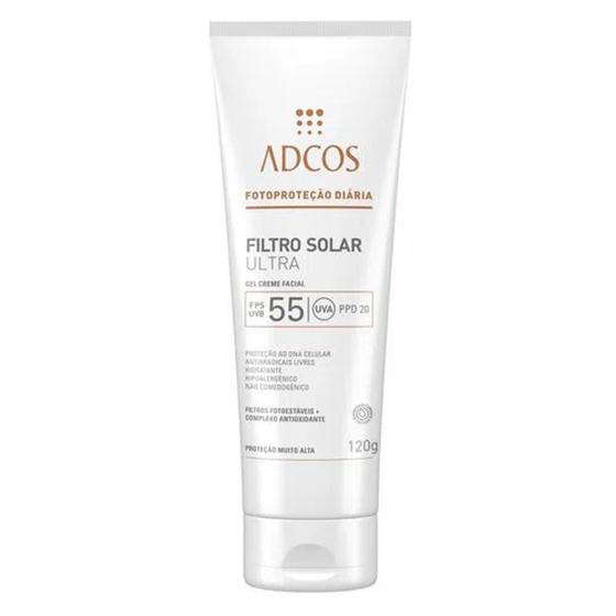 Imagem de Filtro Solar Ultra FPS 55 Gel Creme Adcos 120g