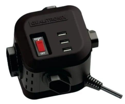 Filtro Torre 4 Tomadas - Plug Tripolar - Preto - Com Usb Menor preço em Filtro Torre 4 Tomadas - Plug Tripolar - Preto - Com Usb