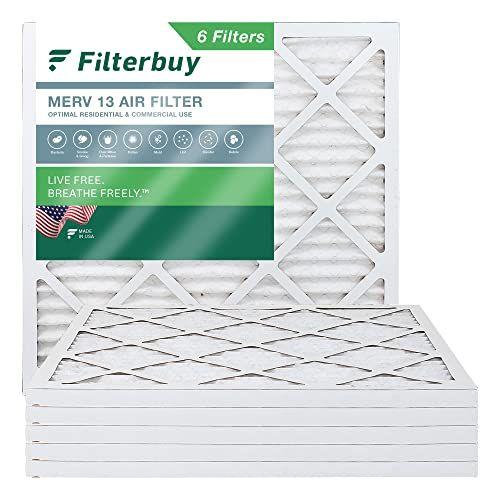 Imagem de Filtrobuy 16x16x1 Filtro de ar MERV 13 Defesa Ideal (6-Pack), Reposição de filtros de ar do forno HVAC AC (Tamanho real: 15,75 x 15,75 x 0,75 polegadas)