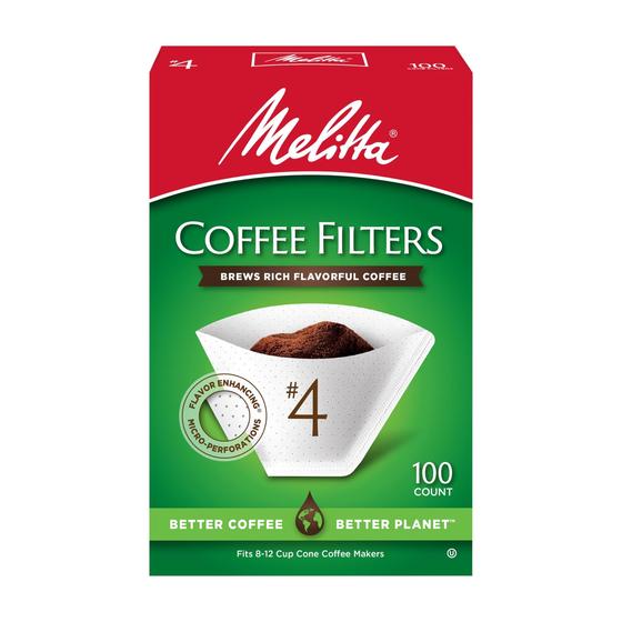 Imagem de Filtros de Café Melitta Cone - Branco - Pacote com 6 Unidades (100 Unidades por Pacote)