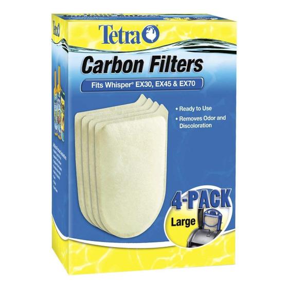 Imagem de Filtros de carbono Tetra Whisper EX30 EX45 EX70 Large, pacote com 4