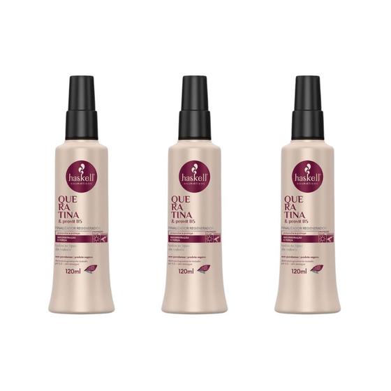 Imagem de Finalizador Haskell Regenerador Queratina 120ml - Kit C/ 3un