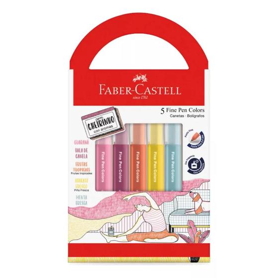 Imagem de Fine Pen C/Aroma Revigora & Energiza 5 Cores Faber-Castell