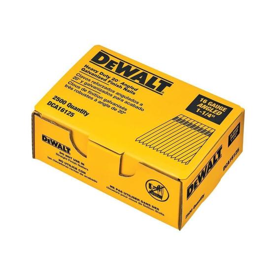 Imagem de Finish Nails DEWALT DCA16125 16GA 1-1/4 polegadas, 20 graus, pacote com 2000