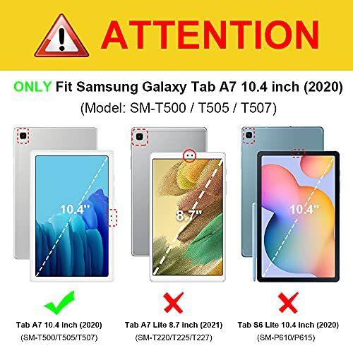 Imagem de Fintie Case para Samsung Galaxy Tab A7 Modelo 10.4'' 2020 (SM-T500/T505/T507), Visualização multi-ângulo Smart Stand Back Cover com Bolso, Auto Wake/Sleep, Preto
