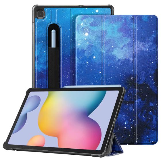 Imagem de Fintie Slim Case para Samsung Galaxy Tab S6 Lite 10.4'' 2020 Modelo SM-P610 (Wi-Fi) SM-P615 (LTE) com Porta-Caneta S - Leve Trifold Stand Hard Back Cover, Auto Wake/Sleep, Starry Sky