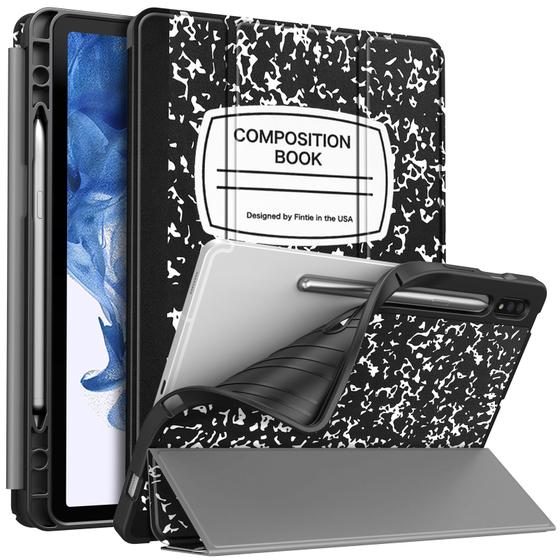 Imagem de Fintie Slim Case para Samsung Galaxy Tab S7 11'' 2020 (Modelo SM-T870/T875/T878) com suporte de caneta S embutido, soft TPU Smart Stand Back Cover Auto Wake/Sleep Feature, Composição