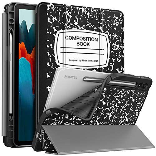 Imagem de Fintie Slim Case para Samsung Galaxy Tab S7 11'' 2020 (Modelo SM-T870/T875/T878) com suporte de caneta S embutido, soft TPU Smart Stand Back Cover Auto Wake/Sleep Feature, Composição