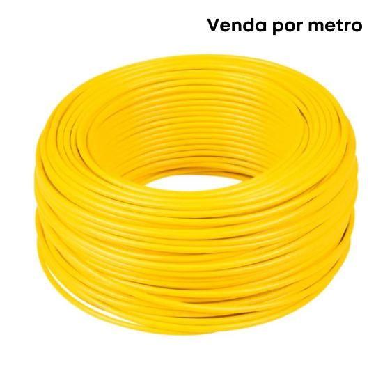 Imagem de Fio amarelo elétrico cabo flexível 1,5mm 10 metros