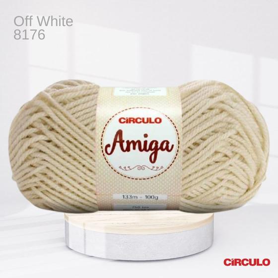 Imagem de Fio Amiga Circulo 100g Cor Off White 8176