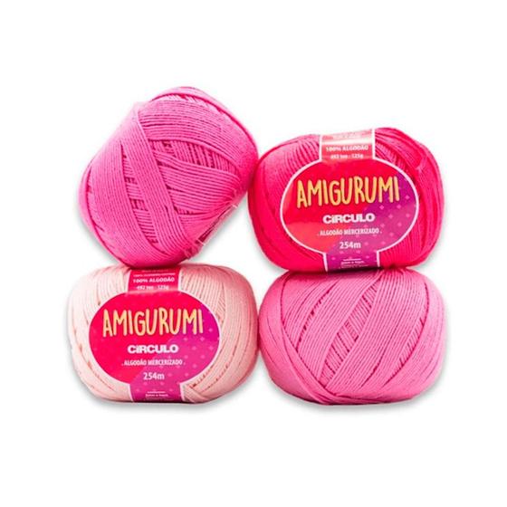 Imagem de Fio Amigurumi c/ 254m Kit com 4 unidades - Círculo