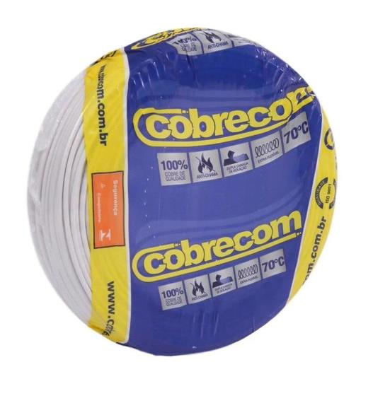Imagem de Fio Cabo Flexível Marca Cobrecom 1,5mm Rolos Com 50 Metros Branco