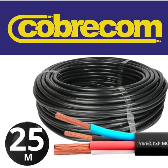 Imagem de Fio Cabo Pp  4x1,50mm Com 25 Metros