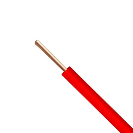 Imagem de Fio Cabo Rígido 750v 10mm Vermelho Sólido Rolo 15 Metros Sil