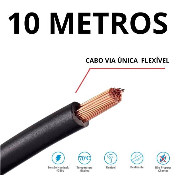 Imagem de Fio Cabo Via Única Com Anti-chamas 25mm Com 10 Metros 