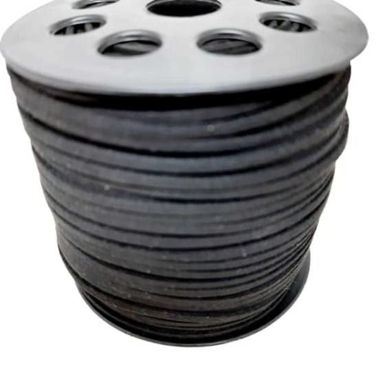 Imagem de Fio Camurça Preto 3 mm - Com 100 Metros
