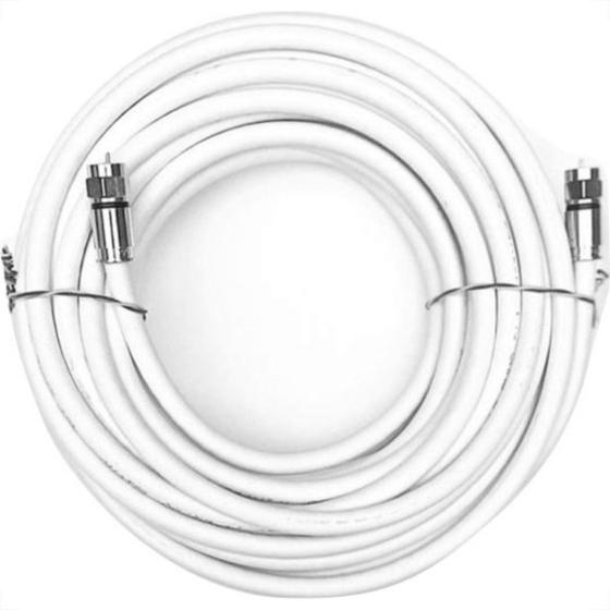 Imagem de Fio Coaxial Rg 06 Com Conector Branco 67 100pcs 25M 3242