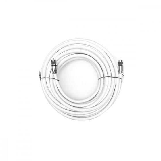 Imagem de Fio Coaxial Rg 06 Com Conector Branco 67% 15M   3240