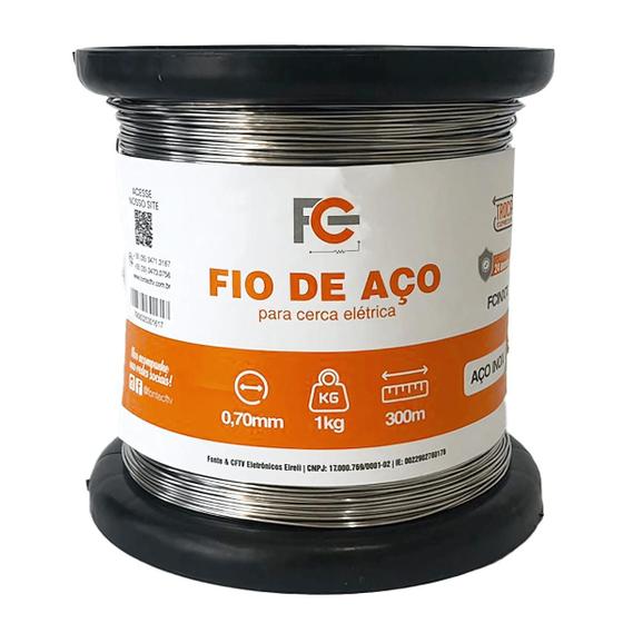 Imagem de Fio De Aço Inox Para Cerca Elétrica 0,70mm 0,5 kg 150 Metros