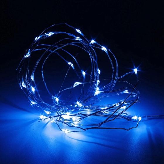 Fio de Fada - 20 Leds - 2mts - Led Azul - Luzes Decorativas Festa Quarto - Tampa em formato de rolha Menor preço em Fio de Fada - 20 Leds - 2mts - Led Azul - Luzes Decorativas Festa Quarto - Tampa em formato de rolha