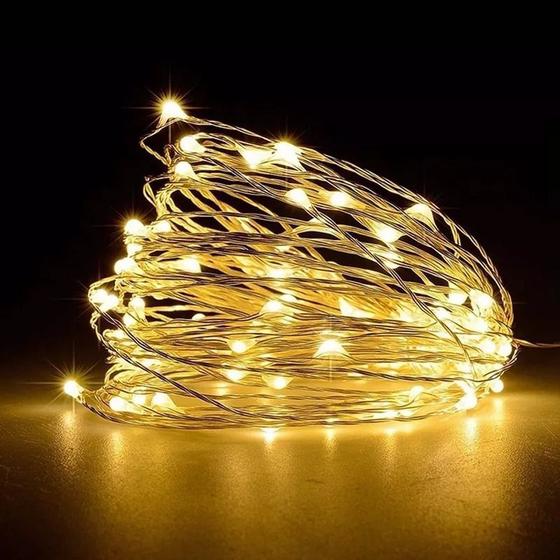Imagem de Fio De Fada Led  Cordão 3 Metros 30 Leds Branco Quente