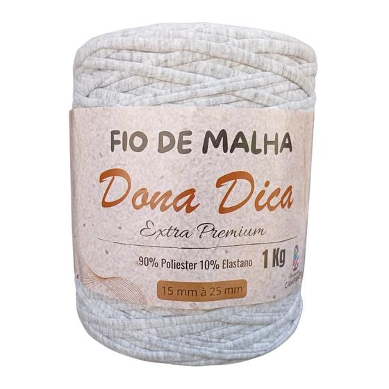 Imagem de Fio de Malha Dona Dica Cinza Claro - 1 Kg - Extra Premium