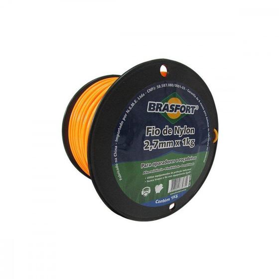 Imagem de Fio De Nylon Brasfort Redondo 2,7Mm/150M 1Kg 7541