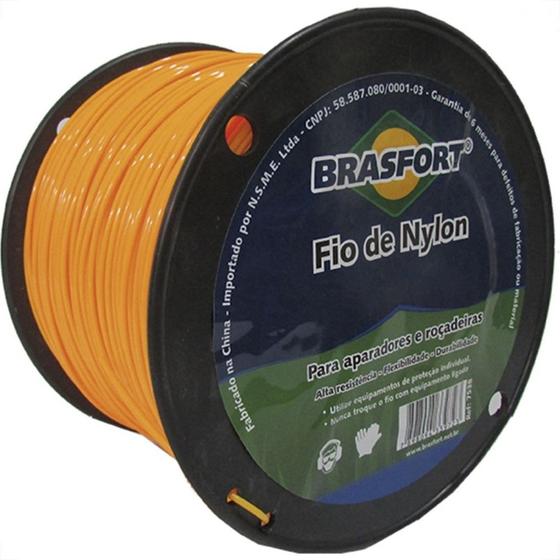 Imagem de Fio De Nylon Para Aparador De Grama Brasfort 1,8Mm Com 1Kg - 7538