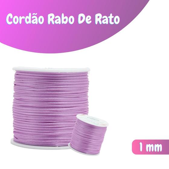 Imagem de Fio De Seda Lilás - Cordão Rabo De Rato 1mm - Nybc