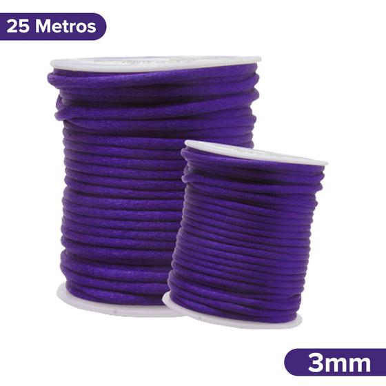 Imagem de Fio De Seda Roxo - Cordão Rabo De Rato 3mm - Nybc