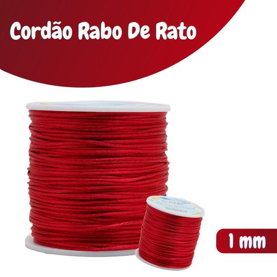 Imagem de Fio De Seda Vinho - Cordão Rabo De Rato 1mm - Nybc