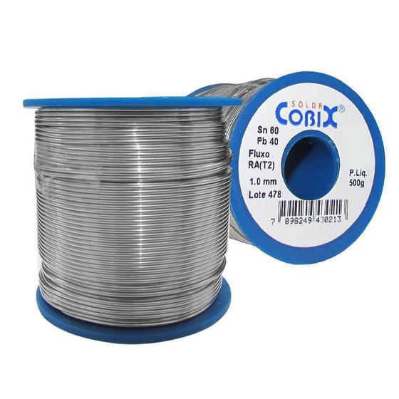 Fio de Solda Azul Cobix Rolo 60x40 1mm 500 Gramas Menor preço em Fio de Solda Azul Cobix Rolo 60x40 1mm 500 Gramas