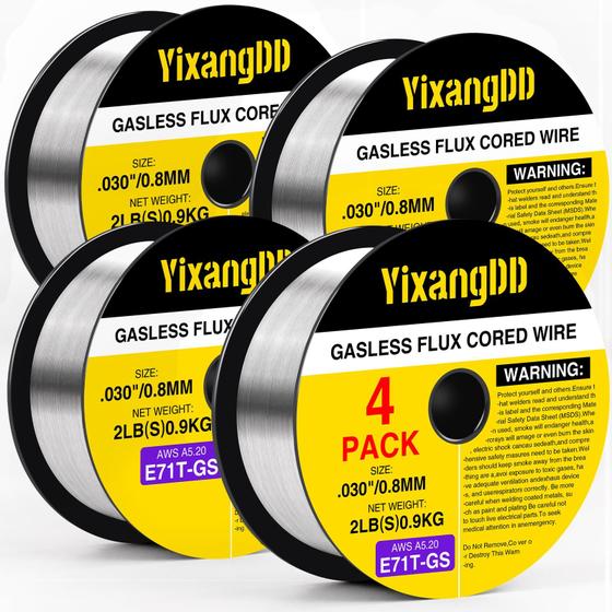 Imagem de Fio de solda Flux Core YixangDD E71T-GS 0,030", pacote com 4, 2 kg