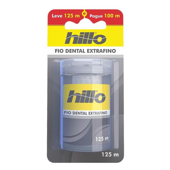 Fio Dental Extrafino Leve 125M Pague 100M Hillo Menor preço em Fio Dental Extrafino Leve 125M Pague 100M Hillo