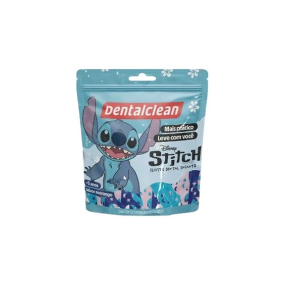 Imagem de Fio Dental Flosser Infantil Stitch Morango 50un - Dentalclean