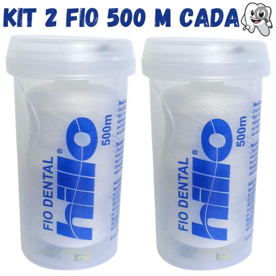 Fio Dental Hillo 1000 Metros Kit 2 Rolos Odontológico Premium Menor preço em Fio Dental Hillo 1000 Metros Kit 2 Rolos Odontológico Premium