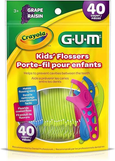 Imagem de Fio Dental Infantil Com Suporte - Flosser C/40 Crayola