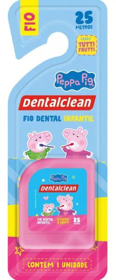 Imagem de Fio Dental Infantil Dentalclean Peppa Pig Tutti Frutti 25m