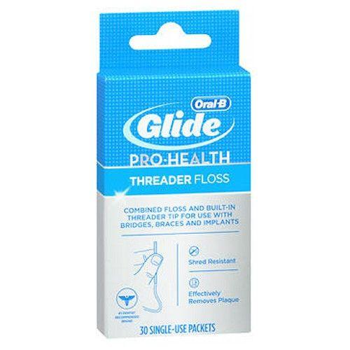 Imagem de Fio Dental Oral-B Glide Threader - 30 Unidades (4 Pacotes com 7,5 Unidades Cada)