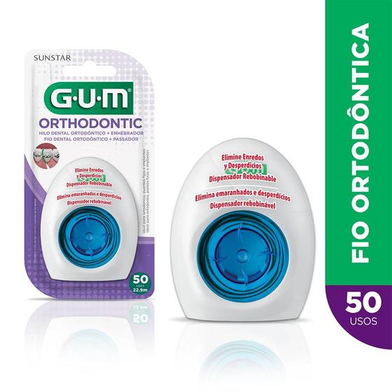 Imagem de Fio Dental Ortodôntico GUM  Não precisa de passa-fio  50 usos